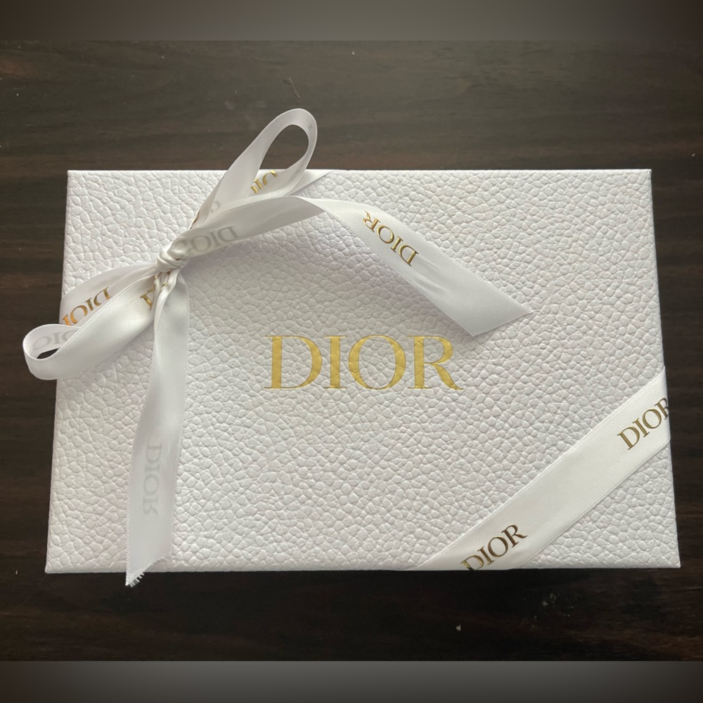 Authentic Dior Gift Box Storage Box & Tissue White Gold Logo